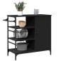 vidaXL Carrito de cocina madera de ingeniería negro 87,5x38,5x84,5 cm vidaXL Carrito de cocina madera de ingeniería negro 87,5x38,5x84,5 cm