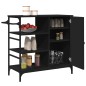 vidaXL Carrito de cocina madera de ingeniería negro 87,5x38,5x84,5 cm vidaXL Carrito de cocina madera de ingeniería negro 87,5x38,5x84,5 cm