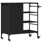 vidaXL Carrito de cocina madera de ingeniería negro 87,5x38,5x84,5 cm vidaXL Carrito de cocina madera de ingeniería negro 87,5x38,5x84,5 cm