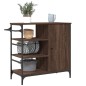 vidaXL Carrito de cocina de madera marrón roble 87,5x38,5x84,5 cm vidaXL Carrito de cocina de madera marrón roble 87,5x38,5x84,5 cm