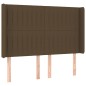 vidaXL Cama box spring colchón luces LED tela marrón oscuro 140x190 cm vidaXL Cama box spring colchón luces LED tela marrón oscuro 140x190 cm