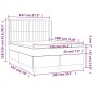 vidaXL Cama box spring colchón luces LED tela marrón oscuro 140x190 cm vidaXL Cama box spring colchón luces LED tela marrón oscuro 140x190 cm