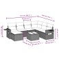 vidaXL Set de sofás de jardín 8 pzas y cojines ratán sintético gris vidaXL Set de sofás de jardín 8 pzas y cojines ratán sintético gris