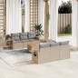 vidaXL Set sofás de jardín 7 piezas y cojines ratán sintético beige vidaXL Set sofás de jardín 7 piezas y cojines ratán sintético beige
