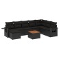 vidaXL Set de sofás de jardín 8 piezas y cojines ratán sintético negro vidaXL Set de sofás de jardín 8 piezas y cojines ratán sintético negro
