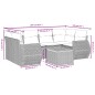 vidaXL Set de sofás de jardín 7 piezas con cojines ratán PE gris vidaXL Set de sofás de jardín 7 piezas con cojines ratán PE gris