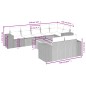 vidaXL Set de sofás de jardín 9 pzas con cojines ratán sintético beige vidaXL Set de sofás de jardín 9 pzas con cojines ratán sintético beige