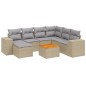 vidaXL Juego de sofás de jardín con cojines beige 8 pzas ratán PE vidaXL Juego de sofás de jardín con cojines beige 8 pzas ratán PE
