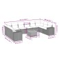 vidaXL Set de sofás de jardín 11pzas con cojines ratán sintético beige vidaXL Set de sofás de jardín 11pzas con cojines ratán sintético beige