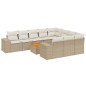 vidaXL Set de sofás de jardín 11pzas con cojines ratán sintético beige vidaXL Set de sofás de jardín 11pzas con cojines ratán sintético beige