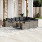 vidaXL Set de sofás de jardín 11 pzas y cojines ratán sintético gris vidaXL Set de sofás de jardín 11 pzas y cojines ratán sintético gris