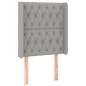 vidaXL Cama box spring colchón y luces LED tela gris claro 80x200 cm vidaXL Cama box spring colchón y luces LED tela gris claro 80x200 cm