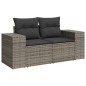 vidaXL Set de sofás de jardín 11 pzas y cojines ratán sintético gris vidaXL Set de sofás de jardín 11 pzas y cojines ratán sintético gris
