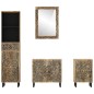 vidaXL Conjunto de muebles de baño 4 piezas madera maciza de mango vidaXL Conjunto de muebles de baño 4 piezas madera maciza de mango