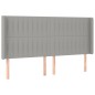 vidaXL Cama box spring colchón y luces LED tela gris claro 180x200 cm vidaXL Cama box spring colchón y luces LED tela gris claro 180x200 cm