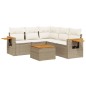 vidaXL Juego de sofás jardín con cojines 6 pzas ratán sintético beige vidaXL Juego de sofás jardín con cojines 6 pzas ratán sintético beige