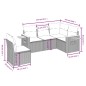vidaXL Set de muebles de jardín 5 pzas y cojines ratán sintético negro vidaXL Set de muebles de jardín 5 pzas y cojines ratán sintético negro