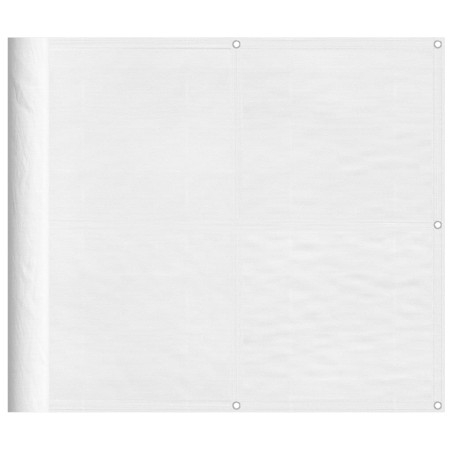 vidaXL Pantalla de balcón 100% poliéster Oxford blanco 90x700 cm