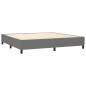 vidaXL Cama box spring colchón y luces LED tela gris claro 200x200 cm vidaXL Cama box spring colchón y luces LED tela gris claro 200x200 cm