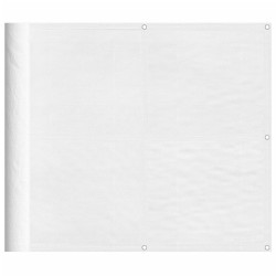 vidaXL Pantalla de balcón 100% poliéster Oxford blanco 90x1000 cm