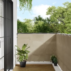 vidaXL Pantalla de balcón 100% poliéster Oxford beige 120x700 cm