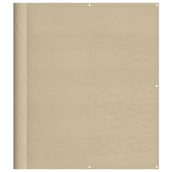vidaXL Pantalla de balcón 100% poliéster Oxford beige 120x700 cm