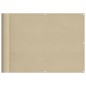 vidaXL Pantalla de balcón 100% poliéster Oxford beige 75x800 cm vidaXL Pantalla de balcón 100% poliéster Oxford beige 75x800 cm