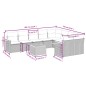 vidaXL Set de sofás de jardín 10 pzas con cojines ratán sintético gris vidaXL Set de sofás de jardín 10 pzas con cojines ratán sintético gris