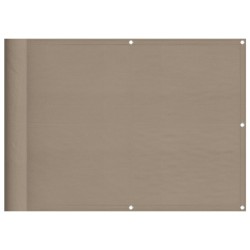 vidaXL Pantalla de balcón 100% poliéster Oxford taupé 75x700 cm