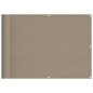 vidaXL Pantalla de balcón 100% poliéster Oxford taupé 75x1000 cm vidaXL Pantalla de balcón 100% poliéster Oxford taupé 75x1000 cm