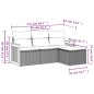 vidaXL Set de sofás de jardín 4 pzas y cojines ratán sintético gris vidaXL Set de sofás de jardín 4 pzas y cojines ratán sintético gris