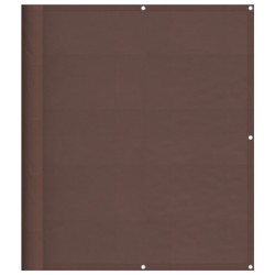 vidaXL Pantalla de balcón 100% poliéster Oxford marrón 120x1000 cm