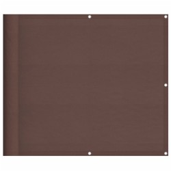 vidaXL Pantalla de balcón 100% poliéster Oxford marrón 90x1000 cm
