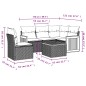 vidaXL Set de muebles de jardín 6 pzas y cojines ratán sintético gris vidaXL Set de muebles de jardín 6 pzas y cojines ratán sintético gris