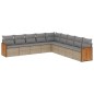 vidaXL Set de sofás de jardín 9 pzas con cojines ratán sintético beige vidaXL Set de sofás de jardín 9 pzas con cojines ratán sintético beige