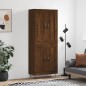 vidaXL Aparador alto madera contrachapada marrón roble 69,5x34x180 cm vidaXL Aparador alto madera contrachapada marrón roble 69,5x34x180 cm