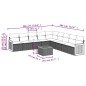 vidaXL Set de sofás de jardín 10 pzas con cojines ratán sintético gris vidaXL Set de sofás de jardín 10 pzas con cojines ratán sintético gris