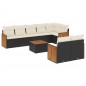 vidaXL Set de sofás de jardín 8 piezas y cojines ratán sintético negro vidaXL Set de sofás de jardín 8 piezas y cojines ratán sintético negro