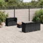 vidaXL Set de sofás de jardín 6 piezas y cojines ratán sintético negro vidaXL Set de sofás de jardín 6 piezas y cojines ratán sintético negro