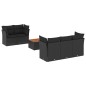 vidaXL Set de sofás de jardín 6 piezas y cojines ratán sintético negro vidaXL Set de sofás de jardín 6 piezas y cojines ratán sintético negro
