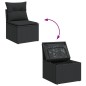 vidaXL Set de sofás de jardín 6 piezas y cojines ratán sintético negro vidaXL Set de sofás de jardín 6 piezas y cojines ratán sintético negro