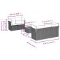 vidaXL Set de sofás de jardín 6 piezas y cojines ratán sintético negro vidaXL Set de sofás de jardín 6 piezas y cojines ratán sintético negro