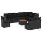 vidaXL Set de sofás de jardín 11pzas con cojines ratán sintético beige vidaXL Set de sofás de jardín 11pzas con cojines ratán sintético beige