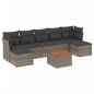 vidaXL Set de sofás de jardín 8 pzas y cojines ratán sintético gris vidaXL Set de sofás de jardín 8 pzas y cojines ratán sintético gris
