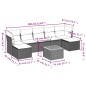 vidaXL Set de sofás de jardín 8 pzas y cojines ratán sintético gris vidaXL Set de sofás de jardín 8 pzas y cojines ratán sintético gris