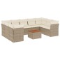 vidaXL Juego de sofás jardín con cojines beige 10 pzas ratán sintético vidaXL Juego de sofás jardín con cojines beige 10 pzas ratán sintético