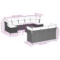 vidaXL Set de sofás de jardín 11pzas con cojines ratán sintético beige vidaXL Set de sofás de jardín 11pzas con cojines ratán sintético beige
