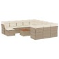 vidaXL Set sofás de jardín con cojines 13 pzas ratán sintético beige vidaXL Set sofás de jardín con cojines 13 pzas ratán sintético beige