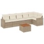 vidaXL Set sofás de jardín 7 piezas y cojines ratán sintético beige vidaXL Set sofás de jardín 7 piezas y cojines ratán sintético beige