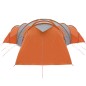 vidaXL Tienda de campaña 12 personas tafetán 185T gris y naranja